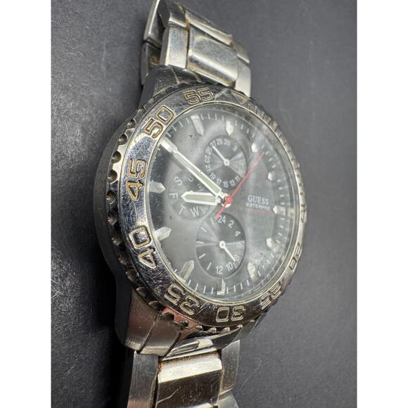 Guess Waterpro Men's Watch G95377G Black Dial Stainless Steel 41.4mm 100M WR - Picture 2 of 12